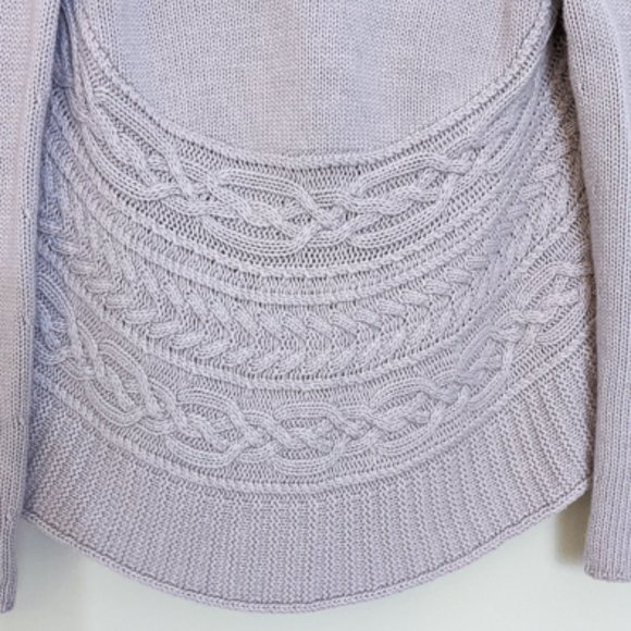 Autumn Cashmere Lavender Cable Drape Sweater sz S - Picture 9 of 9